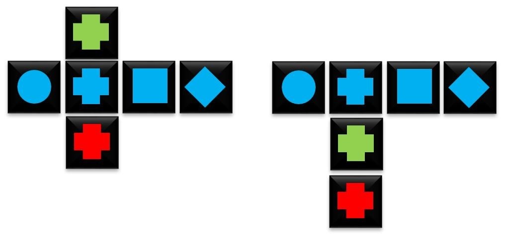 Cross chain with blue tiles