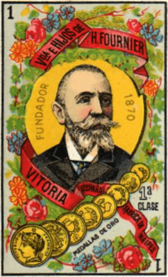 Vintage Ace of Coins card used in Chinchón