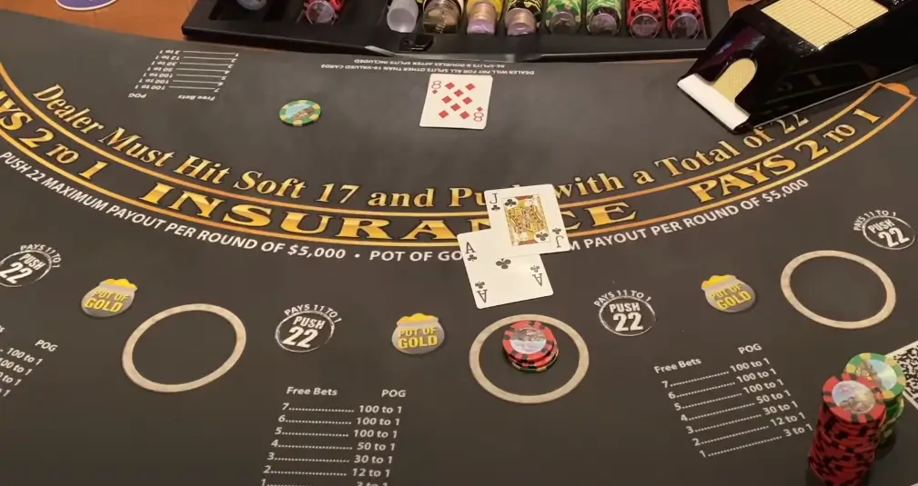Free Bet Blackjack Table Layout