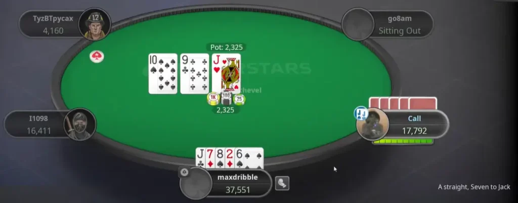 Courchevel Poker Exampel Table