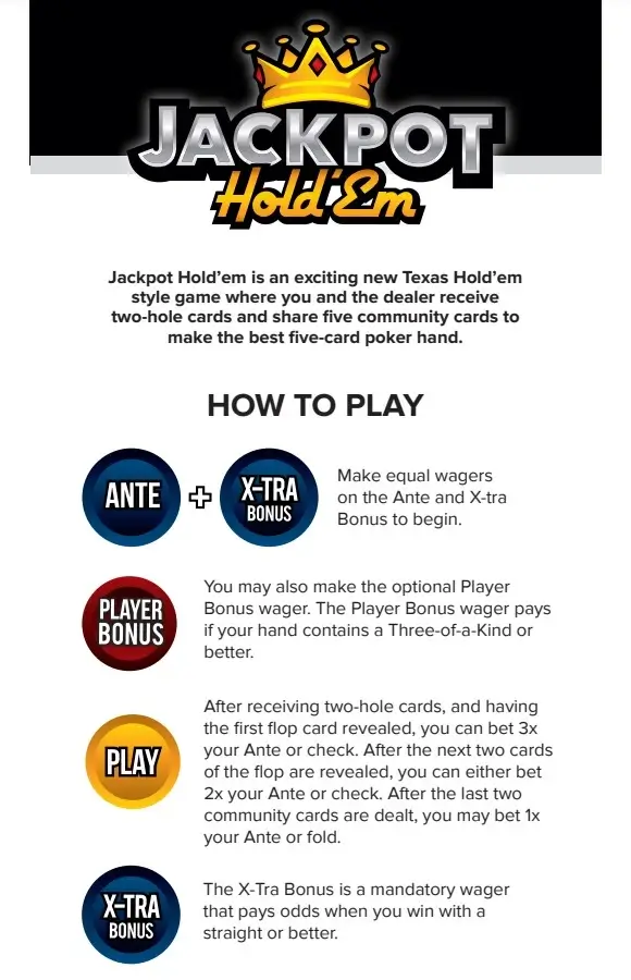 Jackpot Hold'em Official Rules
