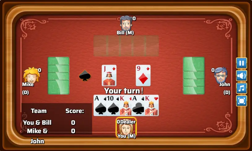 Free Euchre Game Screenshot