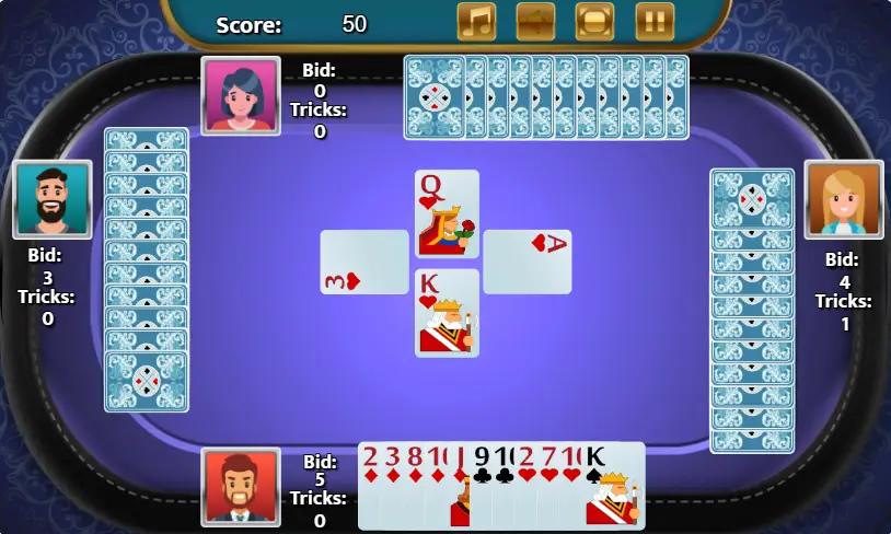 Free Spades Game Screenshot