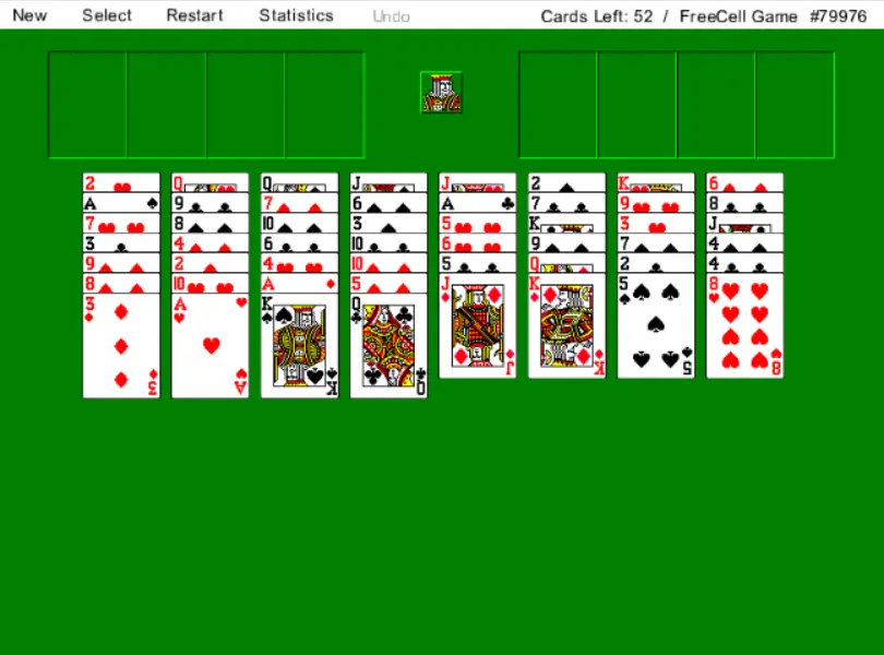 Freecell Windows XP Screenshot