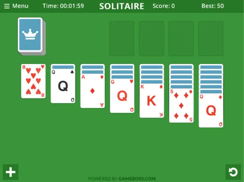 Klondike Solitaire Fullscreen Screenshot