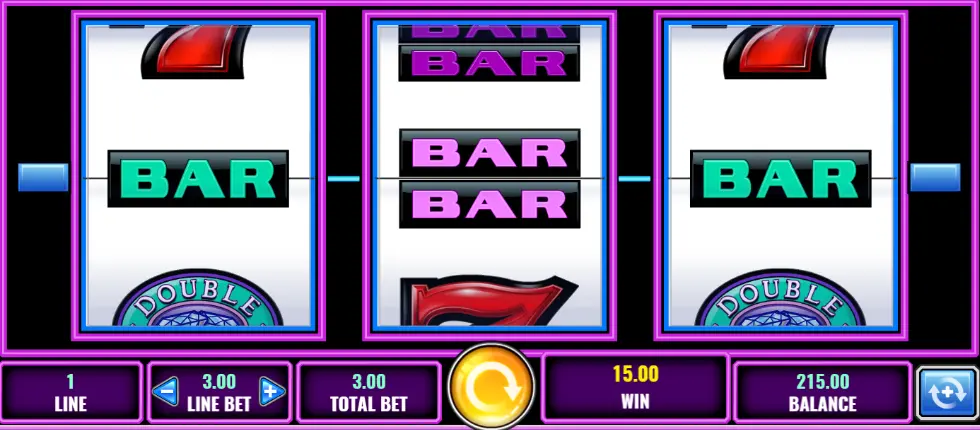 BAR symbol combination in Double Diamonds