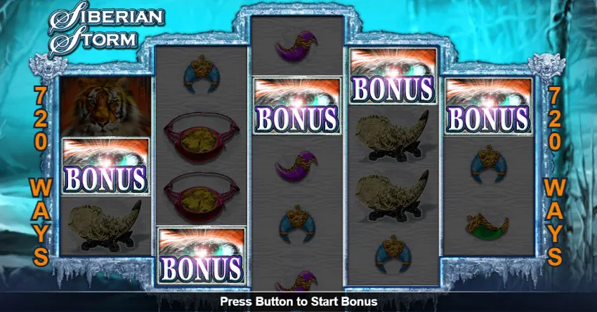 Eye of the Tiger bonus symbols trigger example