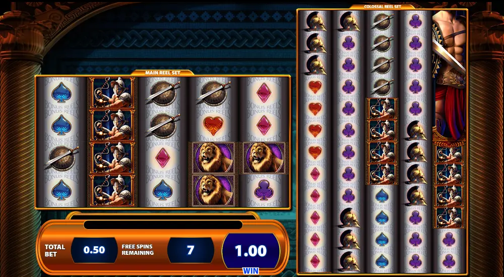 Free spins bonus round in Spartacus
