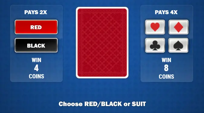 Screenshot of the bonus feature in Joker Poker