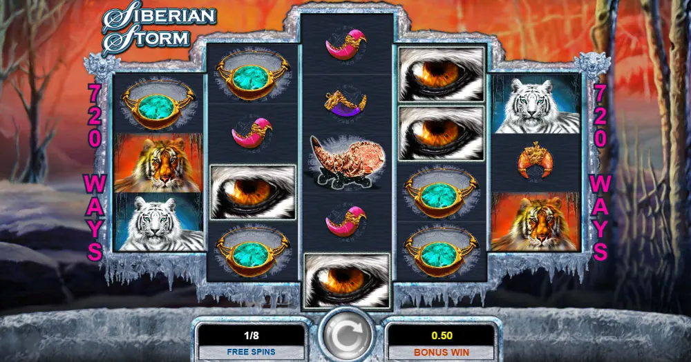 Siberian Storm free spins round
