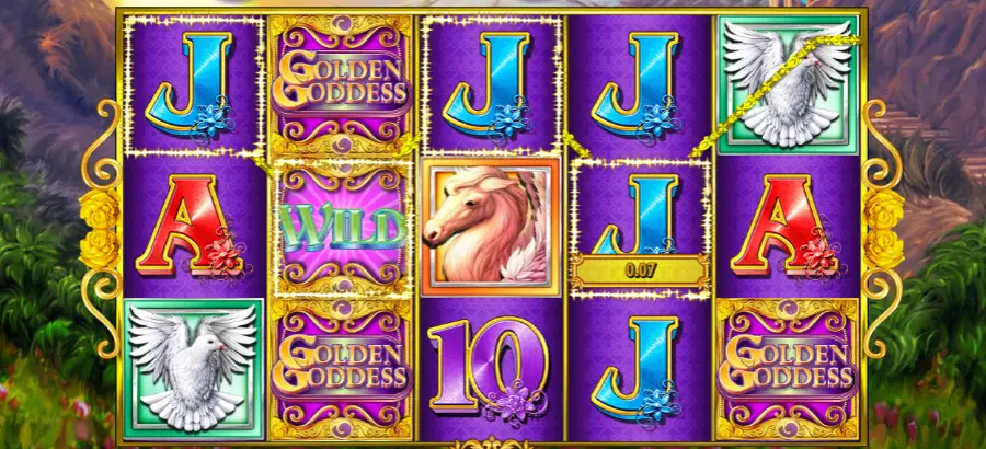 Wild symbol example Golden Goddess